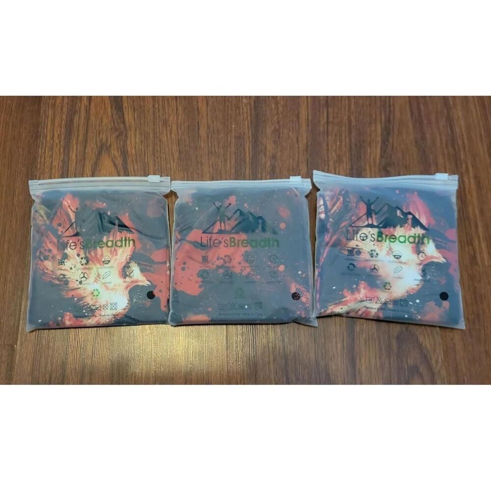 New 3 pack bundle Black Orange Phoenix Neck Gaiter Face Cover Balaclava Festival